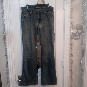 7 For All Mankind Men's Blue Bootcut Jeans